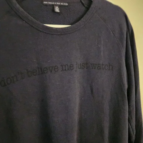 Joan Smalls X True Religion Don't Believe Me Sweatshirt Size L - Picture 5 of 8